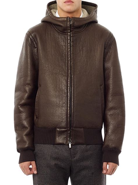 fendi zipper bomber jacket in men brown|Fendi jackets for men.